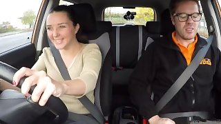 Fake Driving School little English teen gets fucked after her lesson